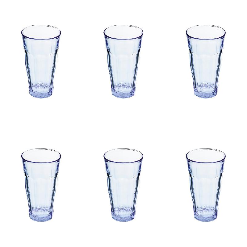 Duralex Verre Picardie 1153C 22 cl Bleu 6 pcs - bleu verre 03550190504569_0