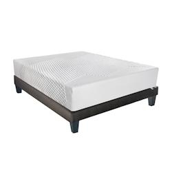 Ensemble   Matelas Mémoire de forme + Sommier Bois 180x200 cm AINAY BELLECOUR - blanc 4VP.AI.K15.1820_0