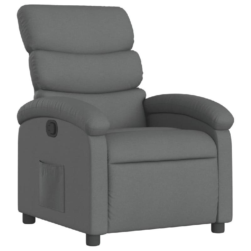 Fauteuil inclinable Gris foncé Tissu Modèle Rervessal - 371690_0