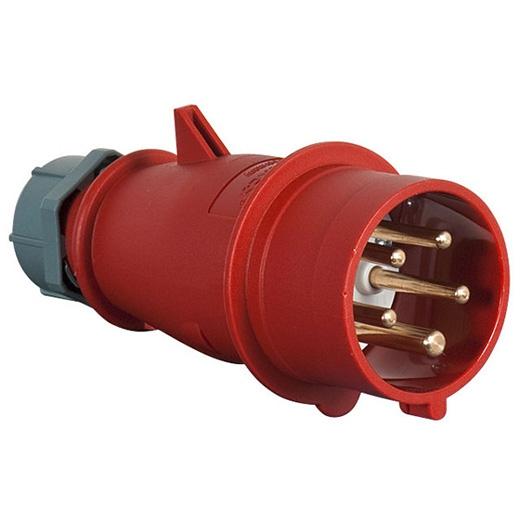 Fiche mâle CEE 3 phases + terre + neutre 400V 32A - puissance 32A 400V (3P+N+T)_0
