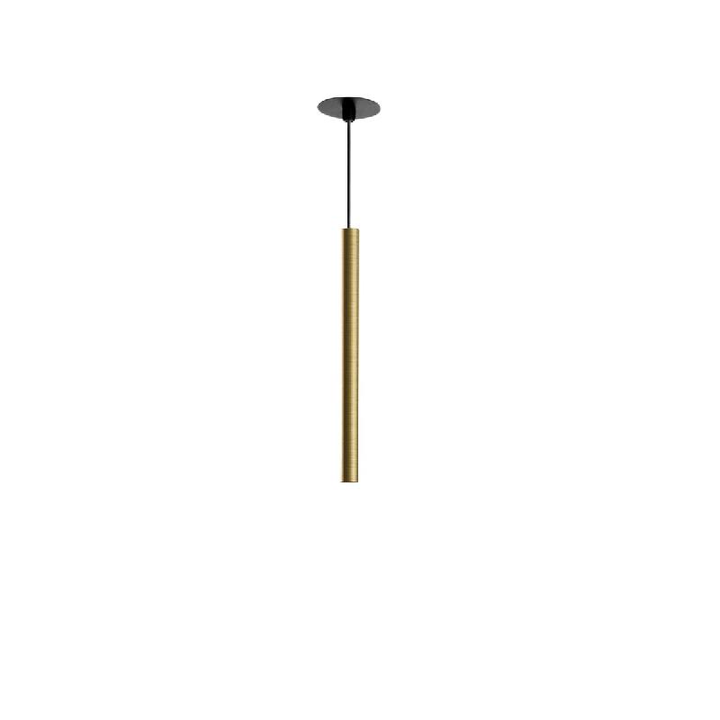 Gea Luce Thalassia Sp/I Suspension Led - Simple 7W 3000K 398Lm Faisceau 18° Finition Or Avec Rosace Noire - Gealuce - Aluminium Moderne - doré THALA_0