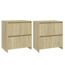 Helloshop26 - Buffet bahut commode armoire meuble de rangement organisateur cuisine salle de séjour salons lot de 2 sonoma 70 x 41 x 02_0036823 - 300_0