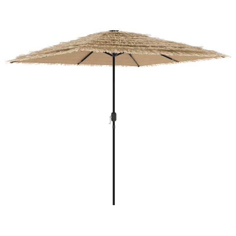 Helloshop26 - Parasol de jardin en polyester marron 248 x 248 x 248 cm protection contre UV et pluie style moderne 02_0056385 - marron acier 300023949_0