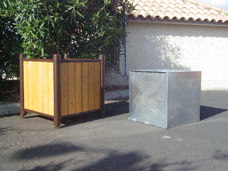 Jardinière en bois et acier pour collectivités - fabrication française - 270 ou 420 litres_0