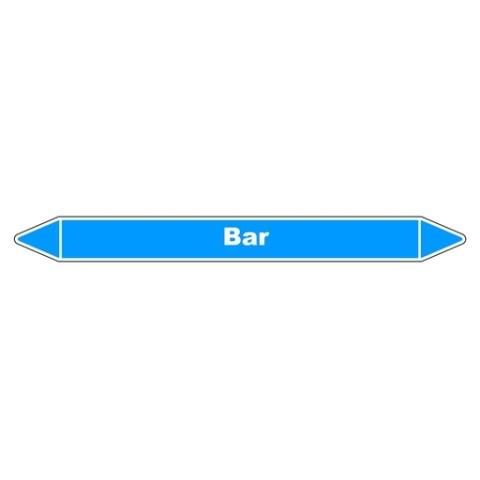 LOT DE 5 - MARQUEUR DE TUYAUTERIE - BAR - NFX 08-105 - VINYLE - NFX 08-105 450 X 52 MM