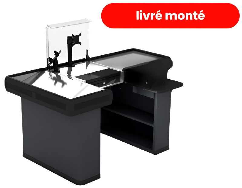 Meuble de caisse 1800 prestige - Monté avec tiroir caisse et support Pin-Pad_0