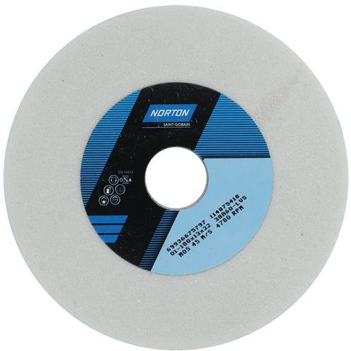 MEULE PLATE AFFÛTAGE OUTILS 38A Ø180X13X32MM 38A60LVS - NORTON