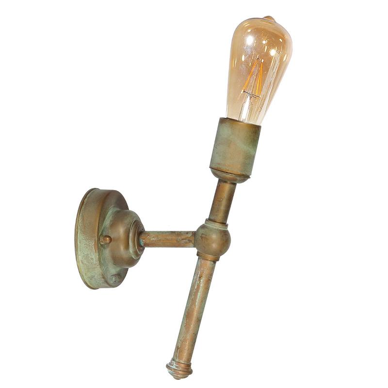 MORETTI LUCE TORCHE MURALE 3105 EN LAITON, OBLIQUE