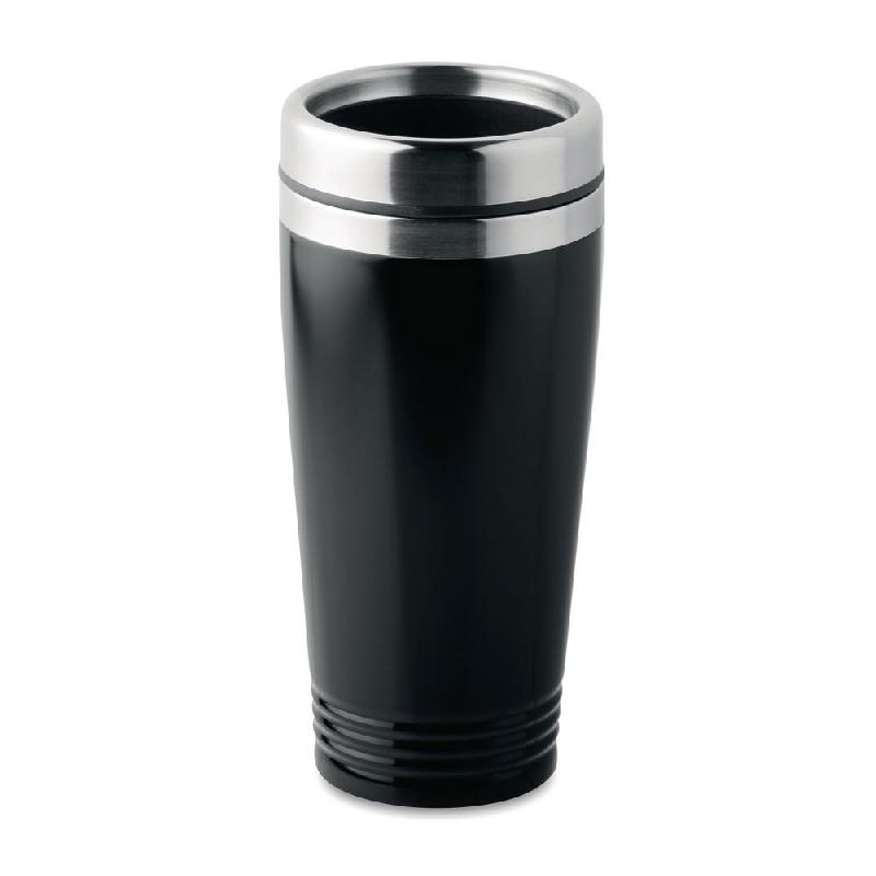 MUG DE VOYAGE ISOTHERME EN ACIER 40 CL - NOIR