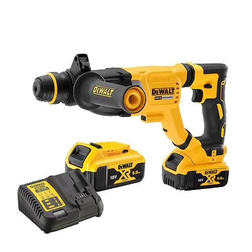 Perforateur sds plus 18v brushless xr 3j + 1 batterie xr 5ah + chargeur + coffret - DEWALT - dch263p1-qw - 756705_0