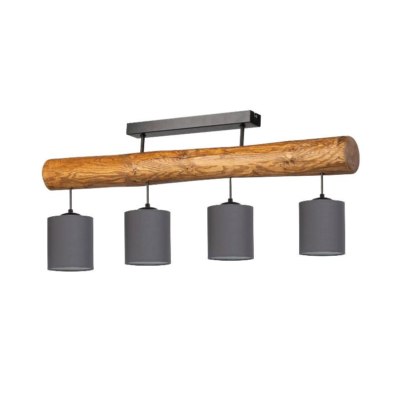 BRITOP PLAFONNIER FURESTA DÉCAPÉ, ANTHRACITE, 4 LAMPES