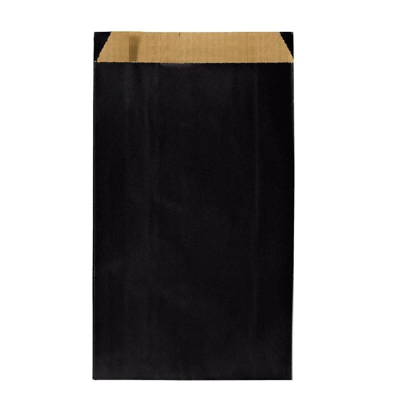 Pochettes cadeaux kraft vergé noir 30+8x48cm - par 250 - emballage rapide et résistant_0