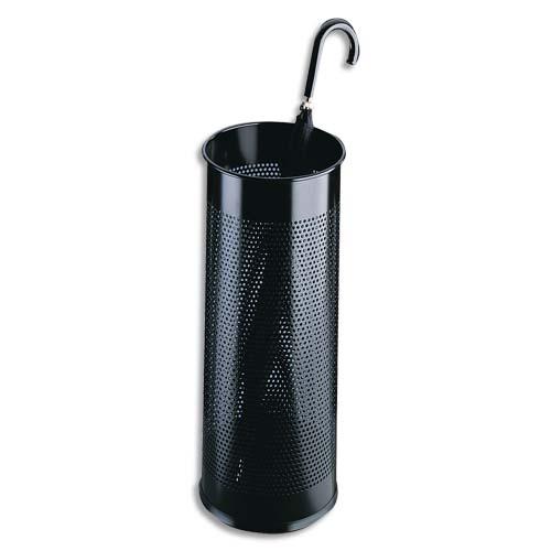 PORTE-PARAPLUIES ROND AJOURÉ EN ACIER EPOXY - 28,5 LITRES - DIAM 260 X H620 MM - NOIR