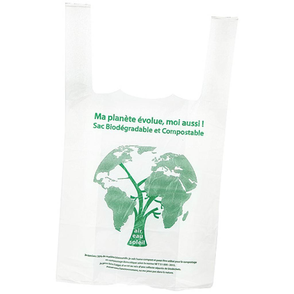 SAC BRETELLE BIODÉGRADABLE 26X6X45 CM X 1000 FIRPLAST