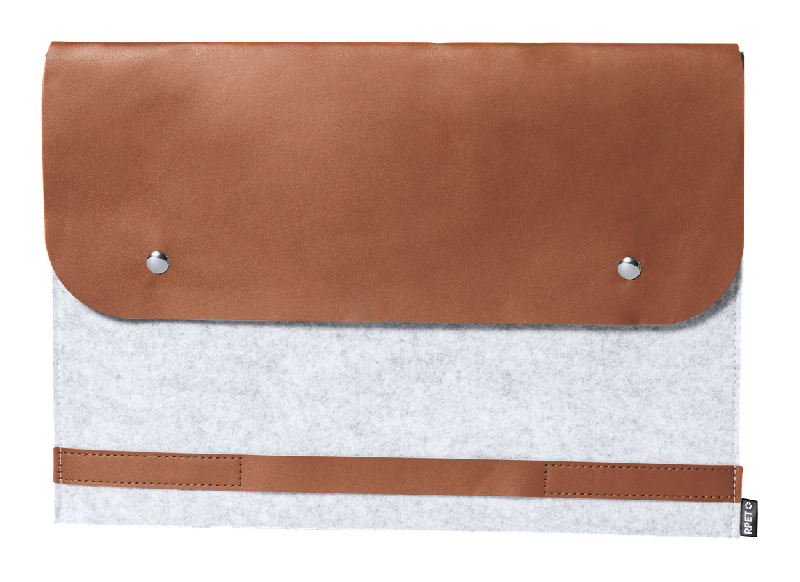 Sacoche ordinateur portable en feutre RPET - Convient jusqu'à 15 pouces - Gris - 135g_0