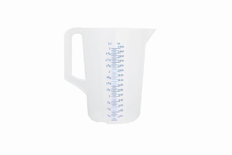 Schneider - tasse mesurée, 3 l, échelle embossée, lettres bleues - blanc plastique polypropylène 200014_0
