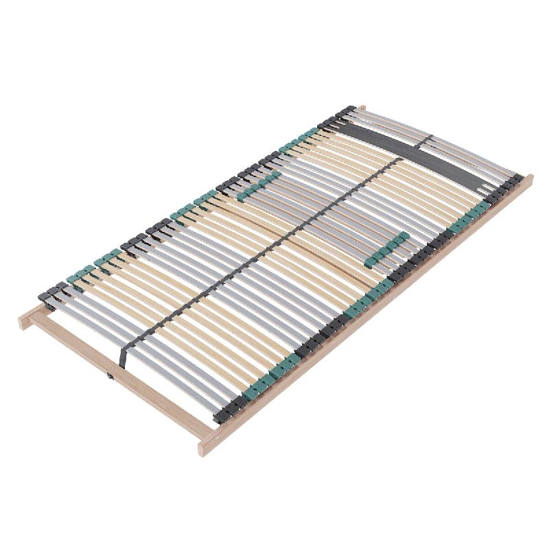 Sleepneo Sommier à lattes PREMIUM STRONG 200 – 100x200 cm, 7 zones, 42 lattes, bois de hêtre, fabriqué en Allemagne, jusqu'à 200 kg - marron LR0_0