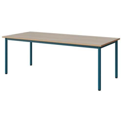 TABLE MALIBU 180X80 T4 4P STRA ALAISÉ ACACIA/BLEU 5025