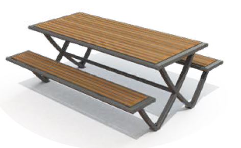 Table PMR 10900236 - Traverse centrale plus courte et pieds rapprochés pour fauteuil roulant_0