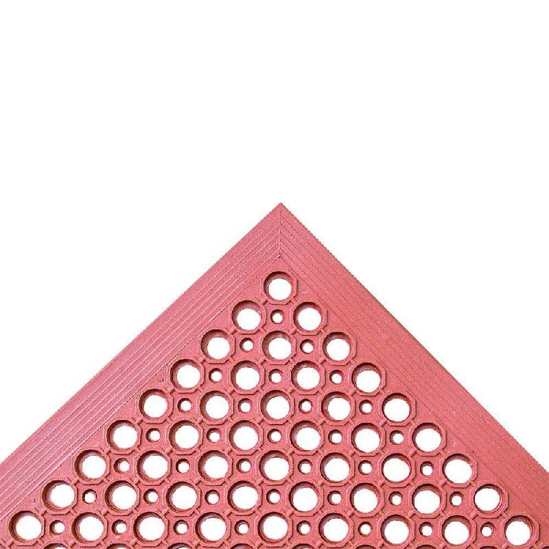 Tapis anti-fatigue Drainage 152,4x91,4x1,2cm caoutchouc rouge_0