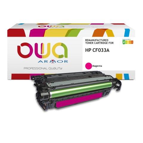 TONER REMANUFACTURÉ OWA - STANDARD - MAGENTA - POUR HP CF033A - TONER COMPATIBLE