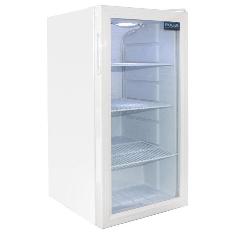 Vitrine réfrigérée de comptoir série C 88L - CF750 - porte double vitrage réversible, classe énergétique C, plage 1°C à 12°C_0