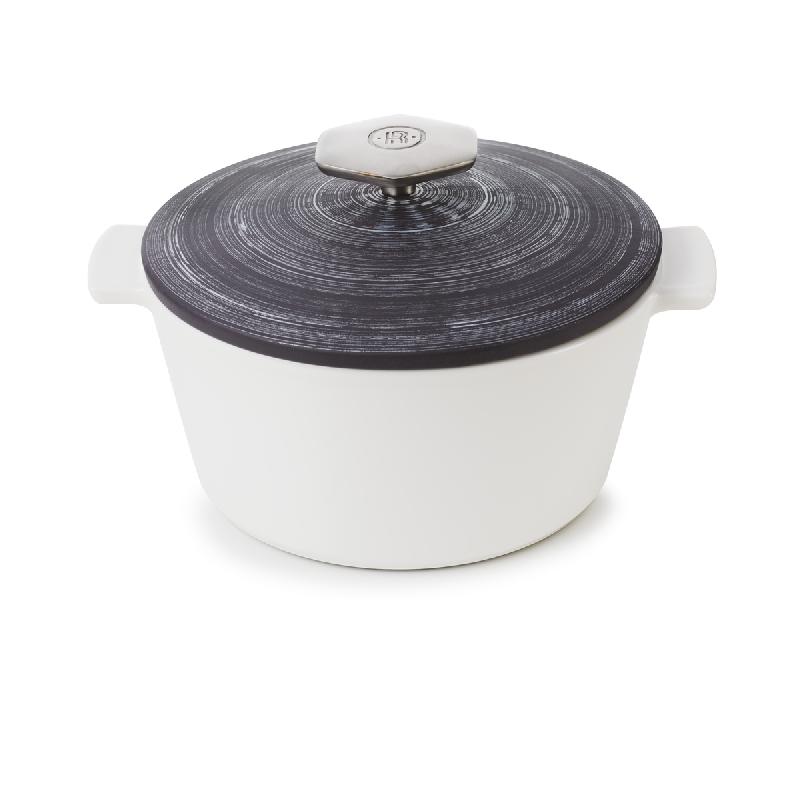COCOTTE ROND NOIR PORCELAINE Ø 19 CM REVOLUTION 2