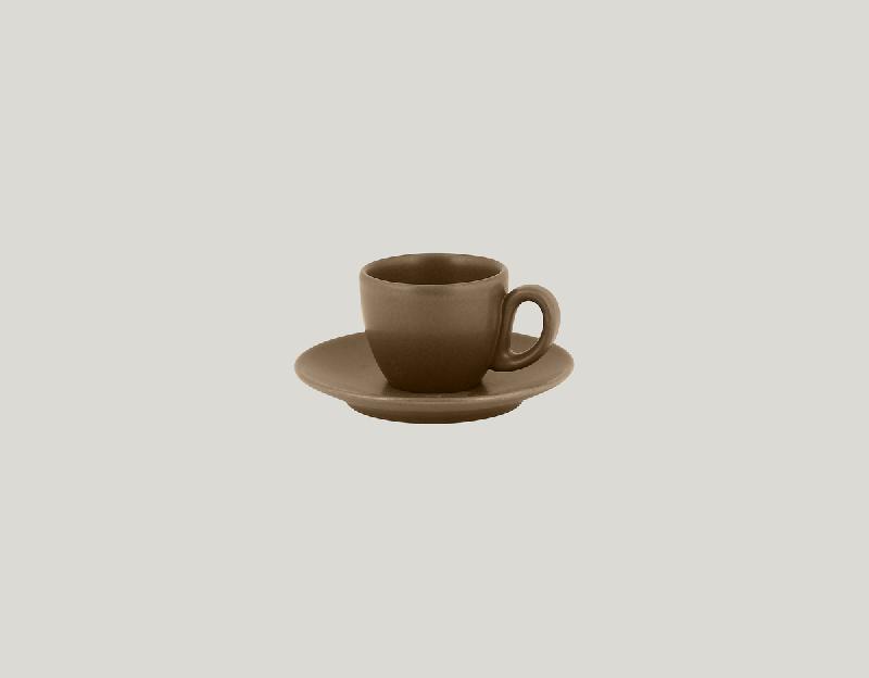SOUS TASSE À EXPRESSO BRUN PORCELAINE Ø 13 CM GENESIS RAK