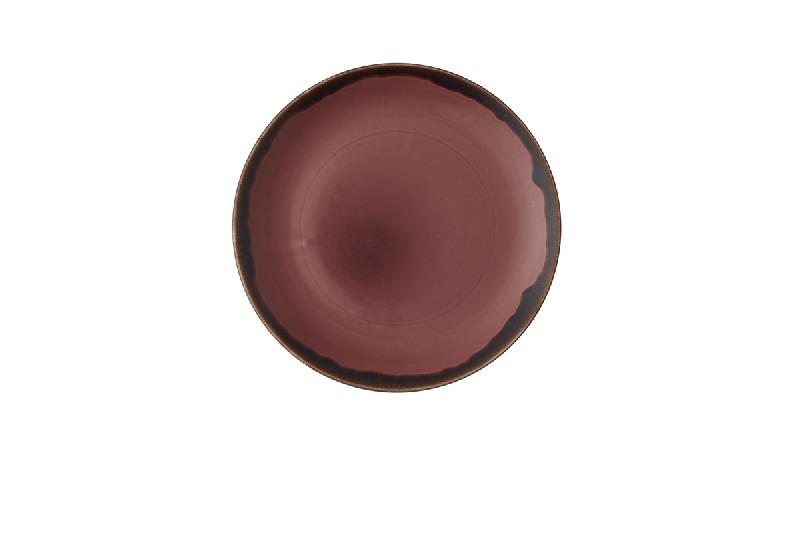 ASSIETTE COUPE PLATE ROND PRUNE PORCELAINE Ø 26 CM HARVEST DUDSON