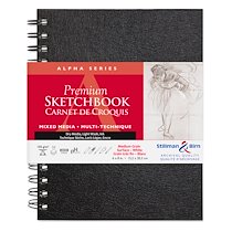ALPHA SERIES CARNET SPIRALÉ 50F 15,2X20,3CM 150G - BLANC - LOT DE 2
