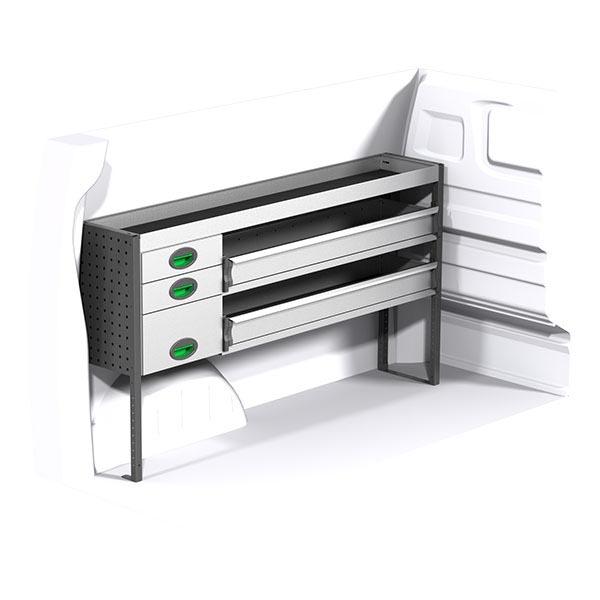 Aménagement métal côté gauche pour véhicules utilitaires - Longueur 1632mm, Hauteur 890mm, Profondeur 300mm - 38Kg - Marque FIAT_0