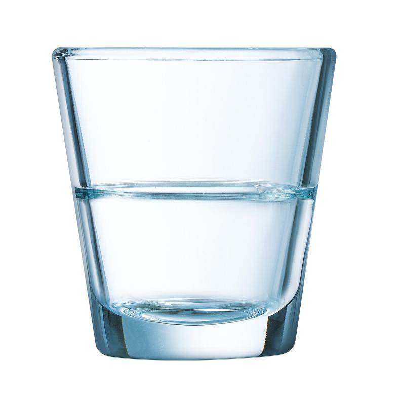 Arcoroc Stack Up verre à liqueur, verre à shot, stamper, empilable, 45ml, verre trempé, transparent, 12 pièces - transparent verre ARC J8039_0