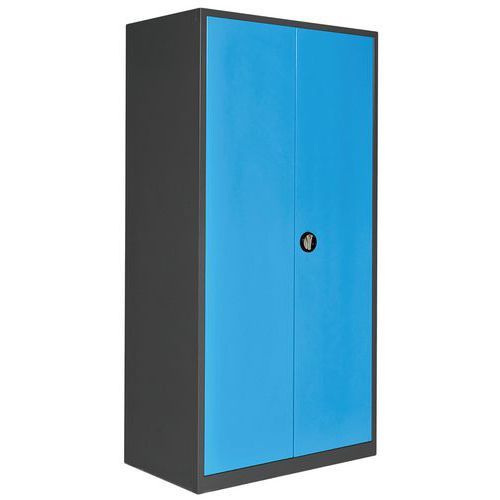 ARMOIRE HAUTE 1000 X 500 X HT 1950 ANTHRACITE/ BLEU 5012 - ANJOU TOLERIE