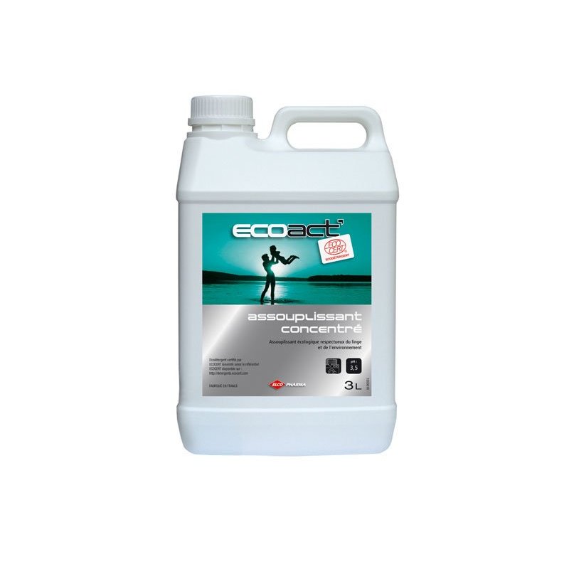 Assouplissant liquide parfumé 3 litres pour tout type de textile - ecoact ecoas00030_0