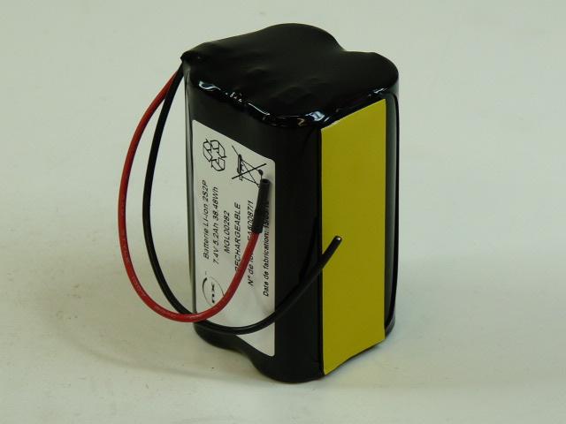 BATTERIE LI-ION 4X 18650 2S2P ST2 7.2V 5.2AH F100_0