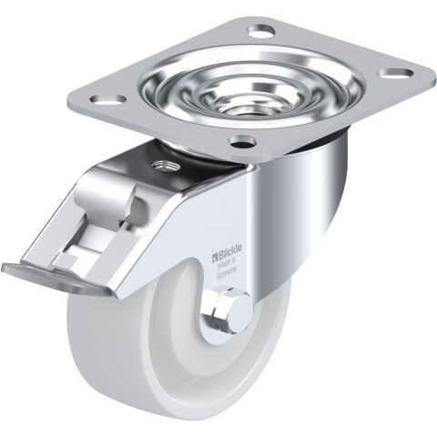 BLICKLE - ROULETTE PIVOTANTE À FREIN Ø 80MM BANDAGE POLYAMIDE PA 6.6 150KG - LE-PO 80KA-FI