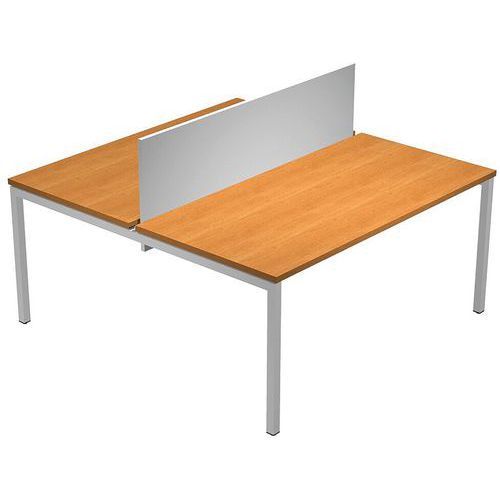 BUREAU BENCH FAST 4 PIEDS PANNEAU ÉCRAN 180X164CM - AULNE