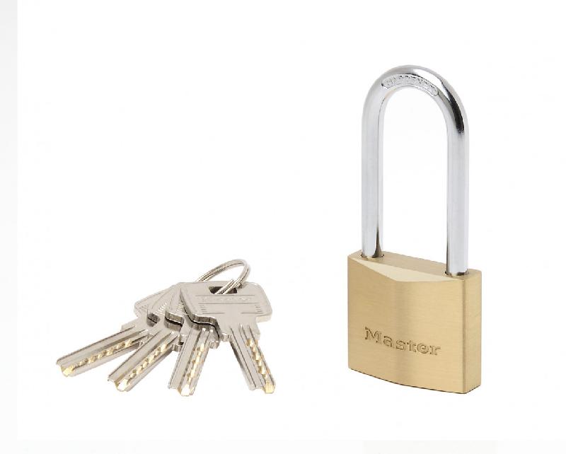 Cadenas à clé Master Lock - laiton massif 40 mm - anse haute 51 mm - usage intérieur/extérieur_0