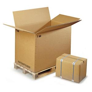 CAISSE CARTON BRUNE PALETTISABLE TRIPLE CANNELURE RAJA