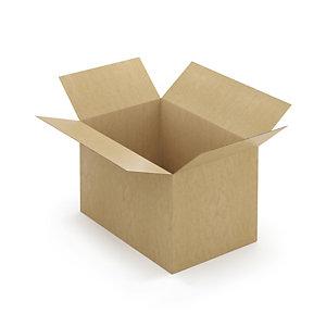 CAISSE CARTON BRUNE SIMPLE CANNELURE À MONTAGE INSTANTANÉ RAJA 59X39X38 CM