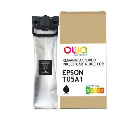CARTOUCHE D'ENCRE REMANUFACTURÉE OWA - STANDARD - NOIR - POUR EPSON C13T05A100 - CARTOUCHE COMPATIBLE