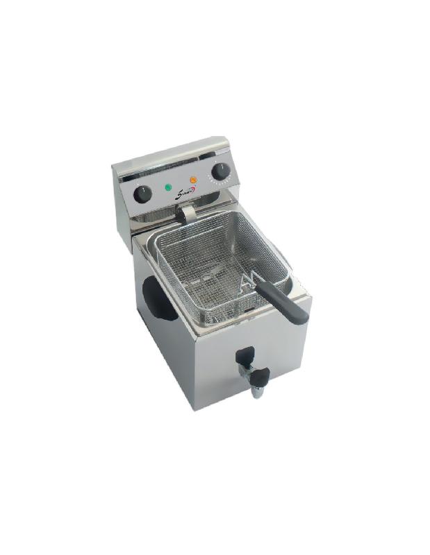 Friteuse électrique - 8 Litres - 1 bac avec vidange et thermostat de sécurité - ACF68N_0