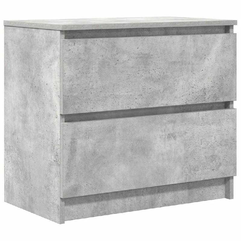 Helloshop26 - Meuble TV moderne 60 x 35 x 54 cm grand espace de rangement salon en bois d'ingénierie gris béton 02_0051729 - gris Bois massif 300023_0