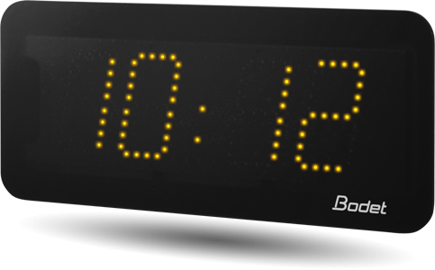 Horloge LED Style II 7, alimentation 230V, Radio ALS et DCF, LED jaune - BODET_0