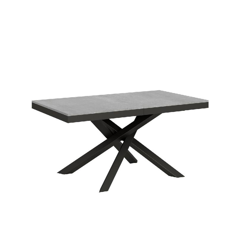 Itamoby Table Extensible 90X160/264 Cm Volantis Evolution Ciment Structure Anthracite - gris 8050598006696_0