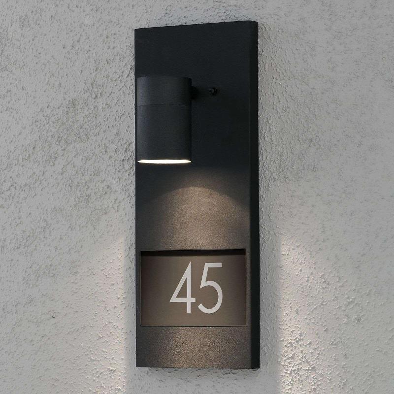 KONSTSMIDE NUMÉRO DE MAISON LUMINEUX MODENA 7655, NOIR