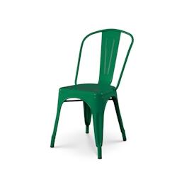 Kosmi Chaise style industriel en métal vert - Finition brillant - 3760301696360_0