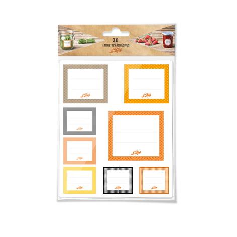 LOT DE 30 ÉTIQUETTES ADHÉSIVES POUR BOCAUX, TERRINES ET CONFITURIERS - LE PARFAIT - CONFITURIER