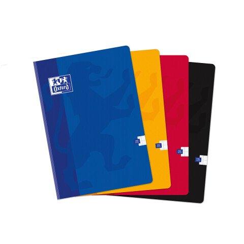 LOT DE 5 - CAHIER OXFORD COLOR LIFE A4 GRANDS CARREAUX SEYÈS 192 PAGES BROCHÉES COUVERTURE CARTE COLORIS ASSORTIS