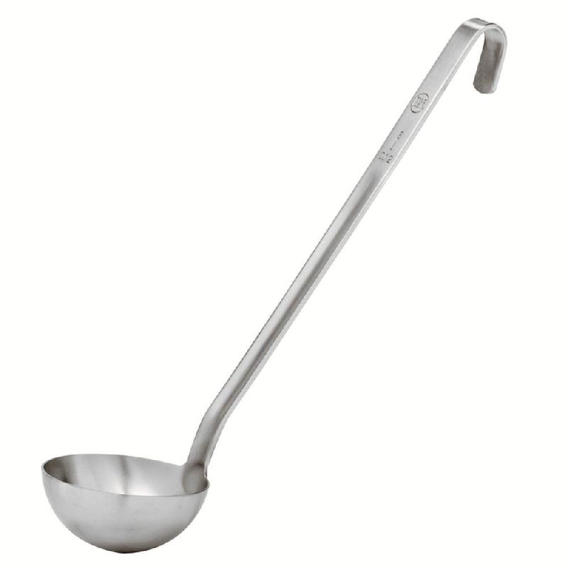 Louche acier inox ép. 3 mm monobloc Ø 8 cm 0,12 L longueur 32 cm - par 1_0
